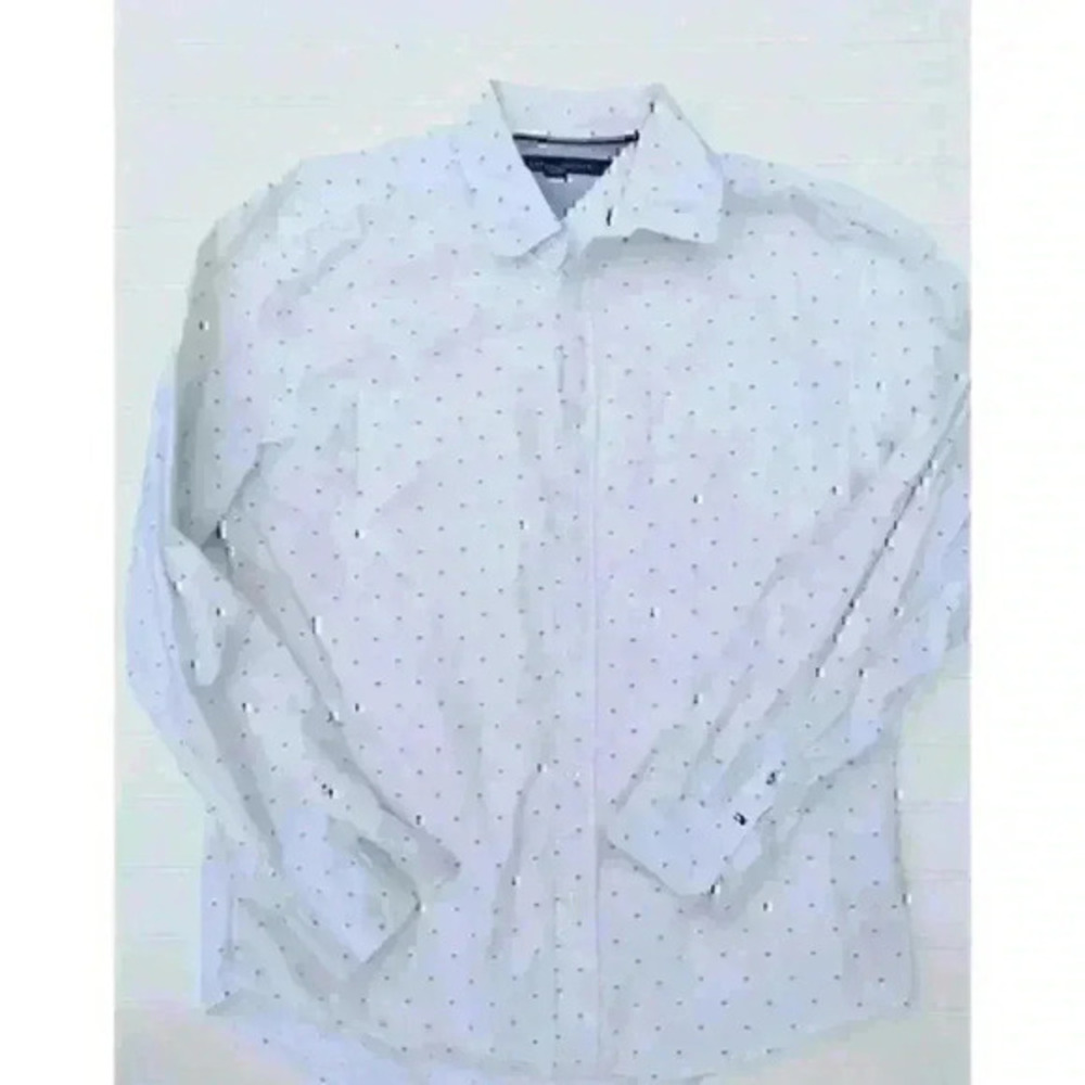 Tommy Hilfiger White "H" Button Down Shirt